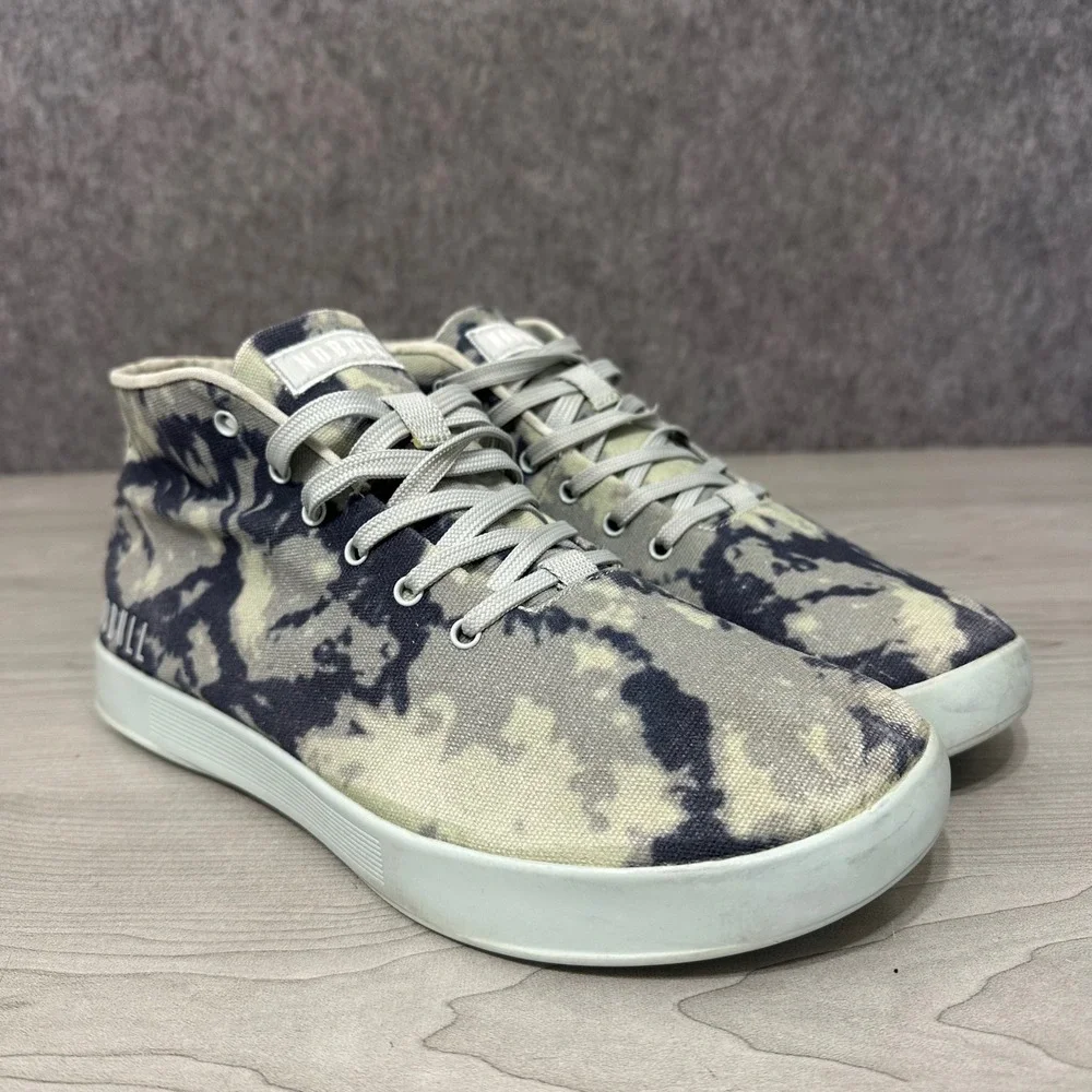 NOBULL Canvas Mid Trainer Mens 10.5 Mint Tie Dye Athletic Cross Training‎ Shoes